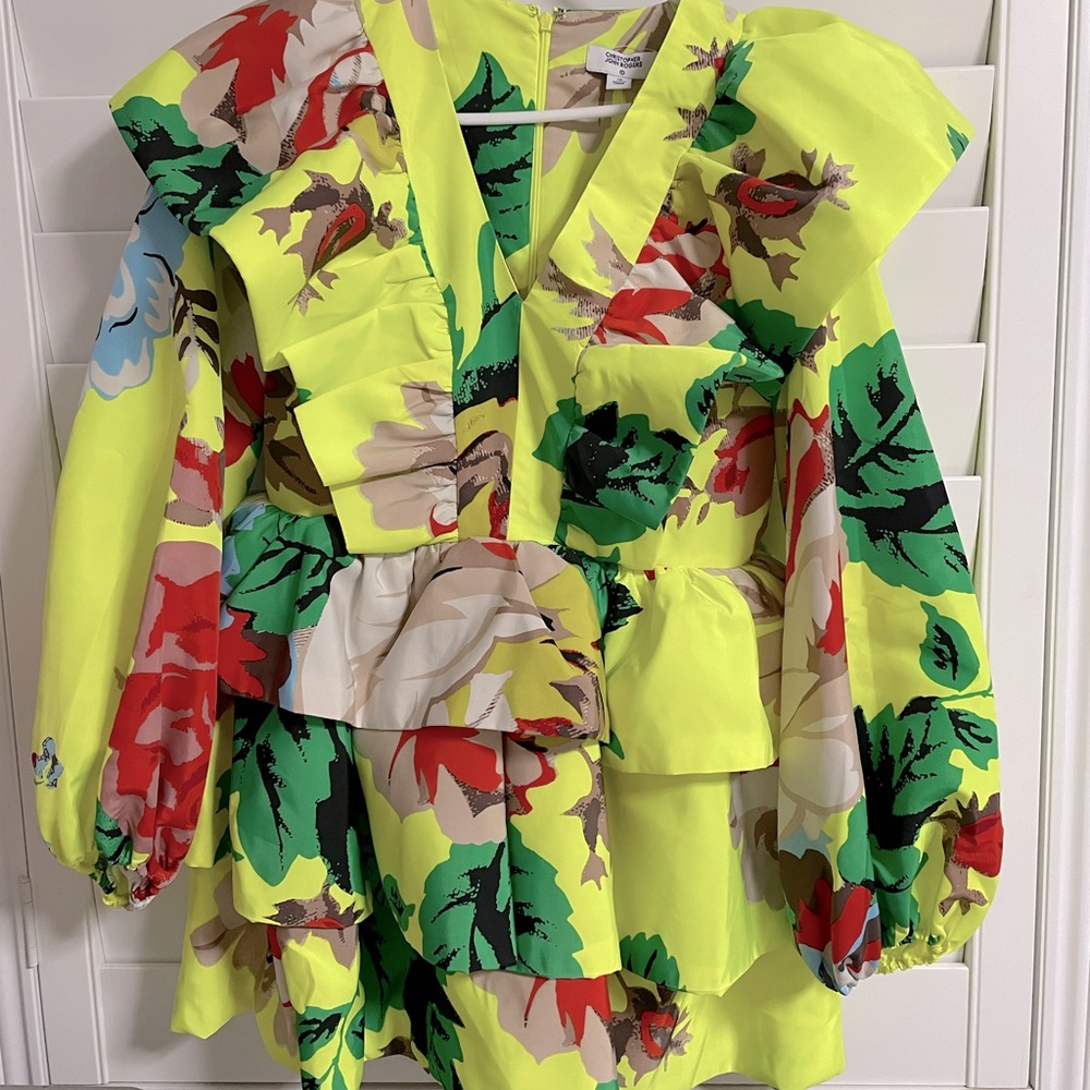 neon Christopher John Rogers for Target yellow floral dress!!